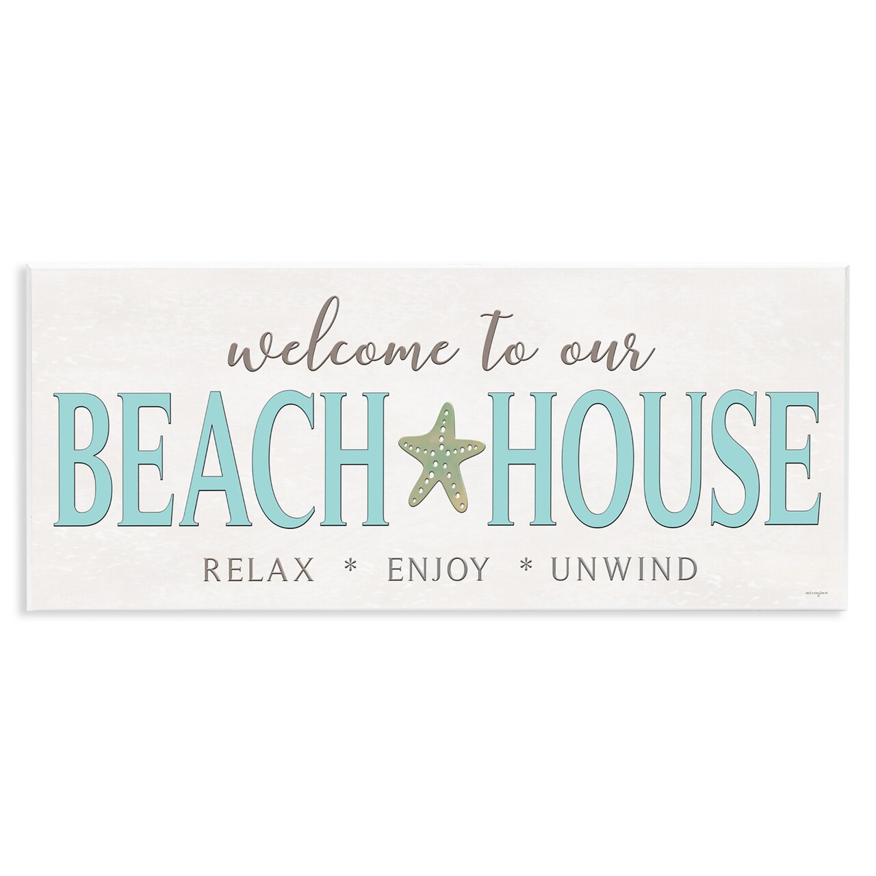 Stupell Industries Relax Enjoy Unwind Beach House Wall Plaque, design by Seven Trees Design